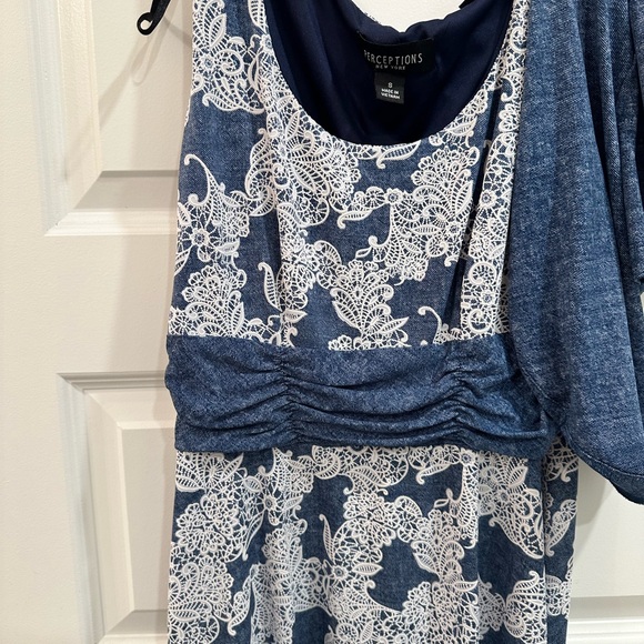 Navy and White Dress with Cardigan small - Picture 6 of 6